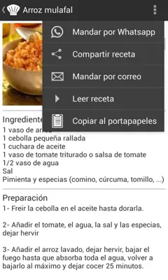 Recetas de cocina android App screenshot 5